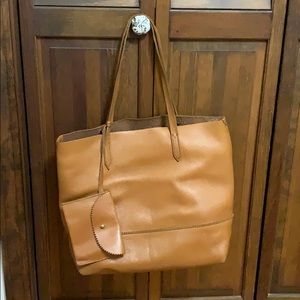 J Crew leather tote